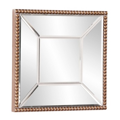 Antique Gold Square Wood Wall Mirror, 12" x 12"