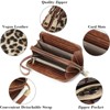 Clotth Women for Wallet - Women’s Vegan Leather RFID Blocking Clutch Wallet,Large Capacity Wristlet Purse with Strap,for Travel & Daily Use,Leopard - 4 of 4