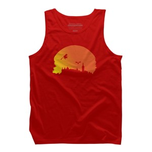 Men's Design By Humans Halloween witch silhouette By InfaredDesigns Tank Top - 1 of 3