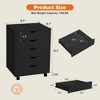 YONWAY 5 Drawer Filing Cabinet with wheels, Vertical Filing Cabinet, Mobile Storage Cabinet, for Legal/Letter/A4/F4 Size, for Home Office and School - 3 of 4