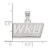 Black Bow Jewelry 14k White Gold Western Kentucky Hilltoppers NCAA Small Pendant - 2 of 3