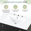 Okak Modern Sleek 30" Bathroom Vanity with Ceramic Sink Combo, Freestanding Single Vanity with 2 Drawer & Door, Bathroom Storage Cabinet - 4 of 4