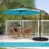 Tangkula 10 Ft Solar LED 40 Lights Offset Umbrella Crank Cross Base Patio - 2 of 4