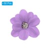 Unique Bargains Faux Silk Multi-layered Handmade Artificial Flowers Purple White Pink Bulk - 3 of 4