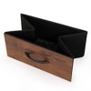 Sevobal Nightstands 1 Set Of Cloth Nightstand With Drawer, Open Compartment, Elegant And Simple Design, No Lamp，Brown, 15.36"*11.73"*25.2" - 2 of 4