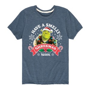 Boys' - Shrek - Have a Smelly Shrekmas Short Sleeve Graphic T-Shirt - 1 of 4