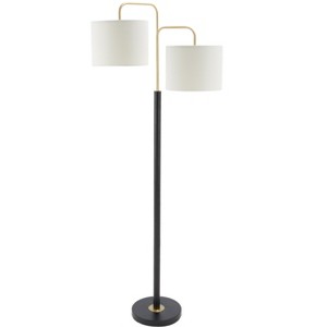 Geordi 64" Floor Lamp - FLL7002 - Black/Gold - Safavieh - 1 of 3