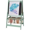 Qaba Art Easel for Kids with Paper Roll, 3 in 1 Toddler Painting Easel with Blackboard, Whiteboard, Storage Baskets - 4 of 4
