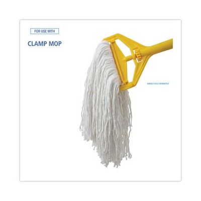 White Rayon Cut-End String Mop Head with Heavy-Duty Headband