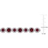 EVERLY JEWELRY | Sterling Silver  18 3/4 CT TGW Created White Sapphire and Created Ruby, 7.25 inch - 2 of 4