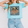 Simply Sage Market Women's Checkered Summer Short Sleeve Relaxed Fit Cropped Graphic Tee - 2 of 3