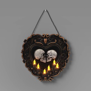 19" Talking Skulls Frame Halloween Decorative Prop Black - Hyde and EEK! Boutique™ - 1 of 4