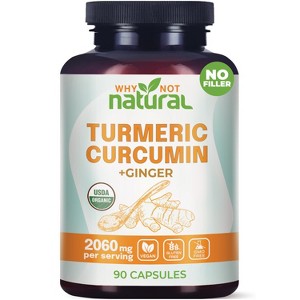 Why Not Natural Organic Turmeric Curcumin Supplement in Capsules with Ginger and Black Pepper - Tumeric - 1 of 4