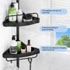 Aoibox Corner Shower Caddy with 4 Tier Shelves, Tension Pole Organizer for Bathroom, Shampoo Storage Rack, Adjustable Height,Rustproof Stainless Steel - 2 of 4