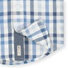 Hope & Henry Boys' Seersucker Short Sleeve Button Down Shirt (Tonal Blue Seersucker Check, 3-6 Months) - 3 of 4