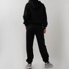 Cherie Code Women's Black Hoodie Lounge Set with Velvet Lining – Long Sleeve Top and Jogger Pants – Casual Fit - 4 of 4