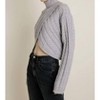 Women's Cross Over Turtleneck Sweater - Aureum - 2 of 4