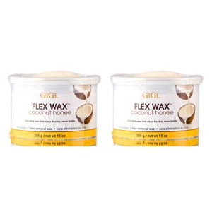 GiGi Flex Wax Coconut Honee Wax - 13 oz (PACK OF 2) - Hair Removal Honey Wax, Non-Strip, Never Brittle - 1 of 4