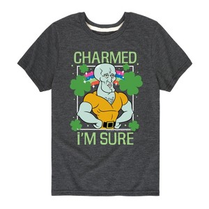 Boys' - SpongeBob Squarepants - Charmed I'm Sure Short Sleeve Graphic T-Shirt - 1 of 4