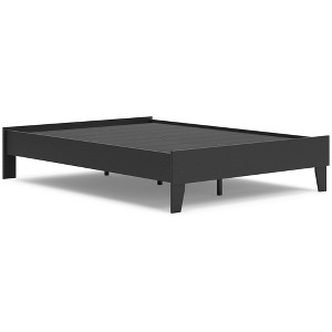 Signature Design by Ashley Socalle Full Platform Bed in Matte Black Finish - 1 of 4