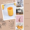 Evideco French Home Goods Elegant Bamboo-Based Bathroom Tumbler – Modern Vanity Cup, Ideal for Toothbrush Holder or Countertop Organizer - 3 of 4