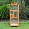 PawHut 65" Wooden Bird Cages Outdoor Finches Aviary Birdcage with Pull Out Tray 2 Doors - 2 of 4