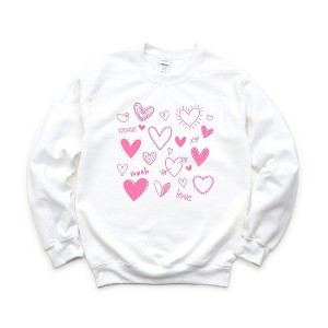 Simply Sage Market Women's Graphic Sweatshirt Love Heart Collage - 1 of 3