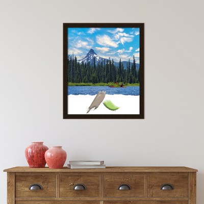 Espresso Brown Satin Wood Single Photo Frame 26" x 22"