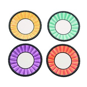 Transpac Ceramic Carnival Embellished Plate Set of 4 Halloween Home Decorations - 1 of 1