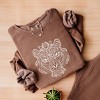 Tiger Face Mandala - Women's Lightweight Garment Dyed Sweatshirt - 2 of 4