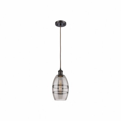 Vaz - 1 Light Cord Hung Mini Pendant In Industrial Style-8.13 Inches Tall and 5.88 Inches Wide
