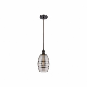Vaz - 1 Light Cord Hung Mini Pendant In Industrial Style-8.13 Inches Tall and 5.88 Inches Wide - 1 of 1