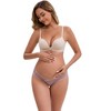 INSPIRE CHIC Women's Mid-Waisted Tummy Support Maternity Briefs Hi-Cut Seamless Comfortable Underwears 3 Packs - 4 of 4