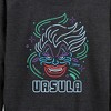 Women's - Disney Villains - Neon Ursula Lightweight French Terry Wide Neck Long Sleeve Shirt - 2 of 4