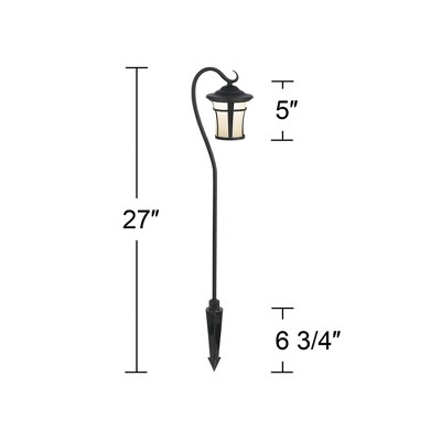 Textured Black Aluminum LED Pathway Lights Set of 2