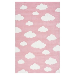 Pink Abstract Tufted Area Rug - (5