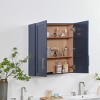 GlasFlength Bathroom Storage Cabinets Wall Mounted Cabinet with Adjustable Shelf Elegant Simple Design for Bathroom, Blue, 24"*7.63"*30" - 3 of 4
