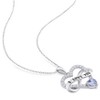 EVERLY JEWELRY | Sterling Silver 2 1/2 CT TGW Light Purple and White Cubic Zirconia Infinity Heart Pendant with Chain, 18 inc - 4 of 4
