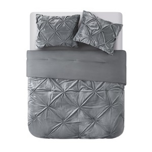 Twin Carmen Comforter Set Gray - VCNY Home