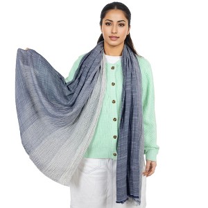 Alilang Lightweight Cotton Linen Scarf Striped Fashion Wrap Shawl for Women Men - 1 of 4