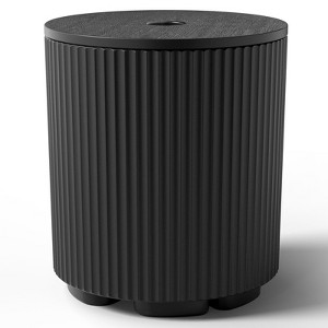 Maggift Umbrella Bases, Umbrella Side Table for Patio, with Umbrella Hole for Porch, Poolside, and Picnic, Black, 14.8"*14.8"*16.7” - 1 of 4