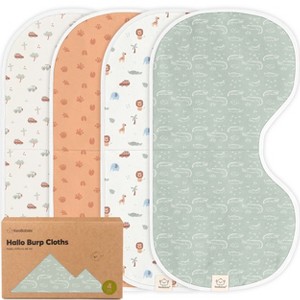 KeaBabies 4pk Hallo Baby Burp Cloths, Organic Cotton Burp Cloth for Girls, Boys, Soft & Absorbent Burping Cloths - 1 of 4