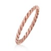 Ross-Simons 18kt Rose Gold Roped Ring - 3 of 4