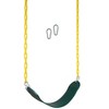New Bounce Swing Seat with Heavy Duty Rust-Proof Chain Coated for Safety and Comfort - Outdoor Swings for Kids and Adults  - 2 Pack - Green - 2 of 4