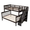 Stairway Twin-Over-Full Bunk Bed with Storage and Guard Rail for Bedroom, White color - 2 of 4