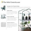 Sunnydaze Outdoor Portable Growing Rack 3-Tier Greenhouse with Roll-Up Door - 3 Shelves - Clear - 3 of 4