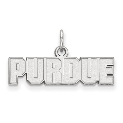 Black Bow Jewelry 14k White Gold Purdue Boilermakers NCAA Extra Small Pendant