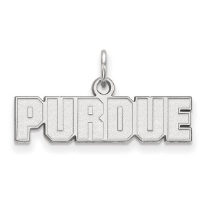 Black Bow Jewelry 14k White Gold Purdue Boilermakers NCAA Extra Small Pendant - 1 of 3