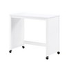 Sapphtopaz Home Office Desks Desks Stool Set Computer Desk Rolling Desk with Casters 2 Outlets Writing Desk Gaming Desk Office Desk for Home Office - 2 of 4