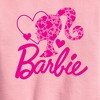 Boys' - Barbie - Barbie Logo Hearts Graphic Long Sleeve Fleece Sweatshirt - 2 of 3